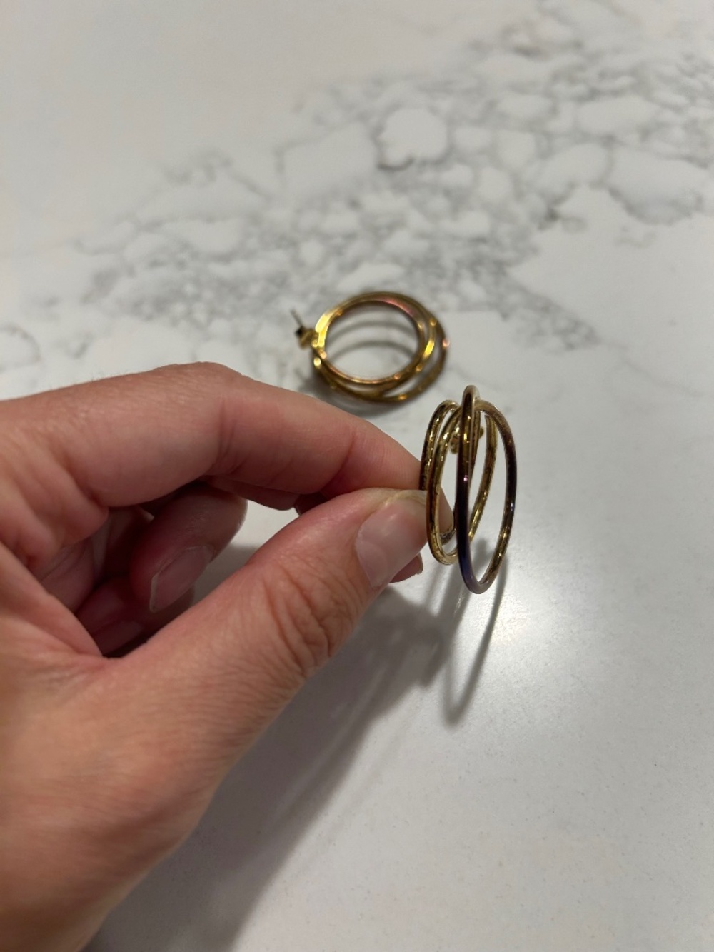 CompletedWorks Gold Plated Spiral hoops